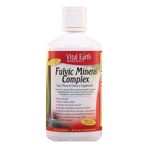 Vital Earth Fulvic Mineral Complex Ionic Mineral Supplement - 32 Oz